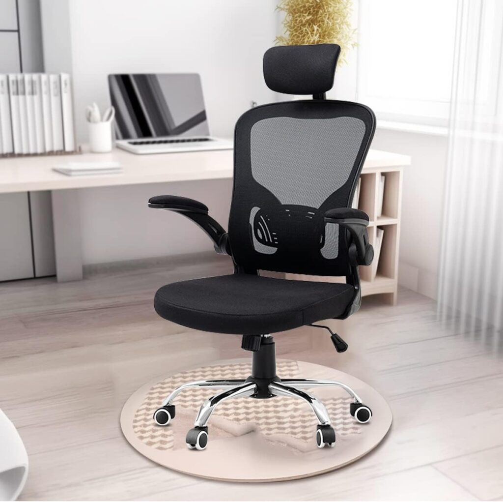 Cadeira De Escritório Presidente Ergonômica Giratória（Preto）
