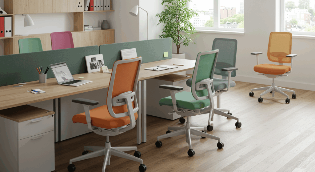 Cadeiras ergonômicas conforto na escrivaninha